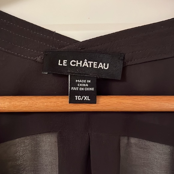 LE CHATEAU grey sheer blouse - Picture 5 of 7